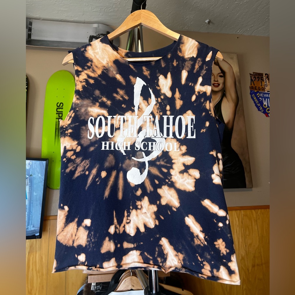 Men’s custom South Lake Tahoe high school T-shirt tank